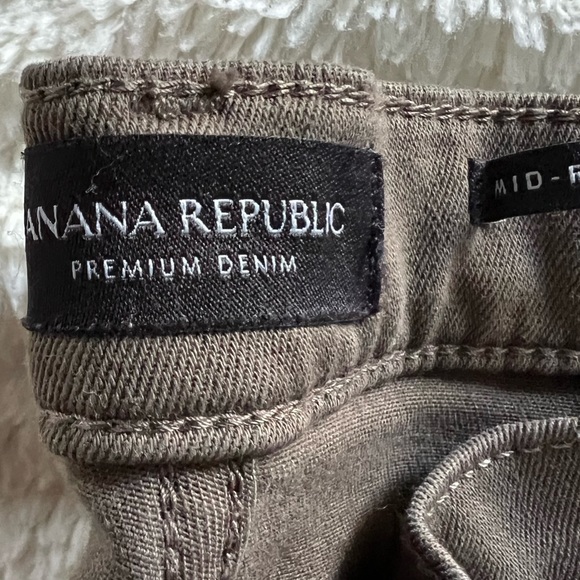 Banana Republic Mid Rise Skinny Brown Pants Size 26 - Picture 3 of 6
